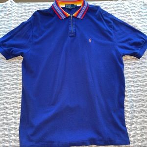 Vintage Polo 1/4 Zip Rainbow Collar XL